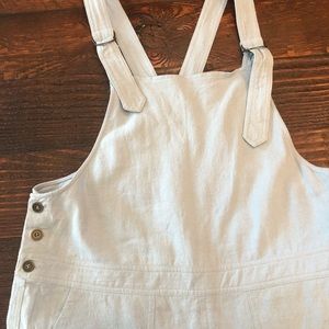 Pale Blue Linen Overalls